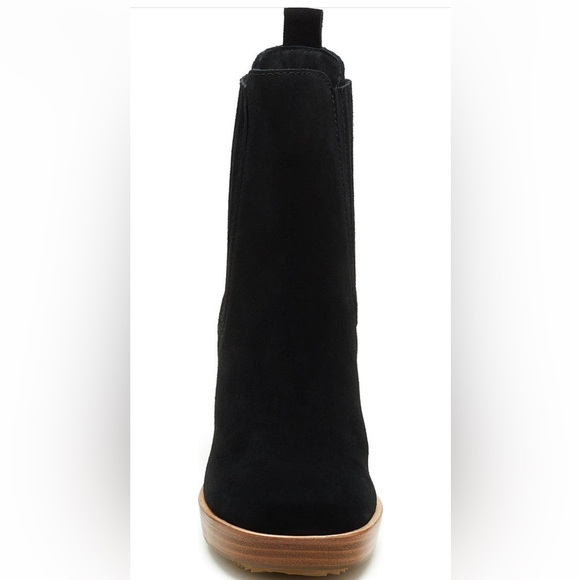 NIB Kelsi Dagger Brooklyn Racers black suede boots platform block heel size 6 - Picture 5 of 8